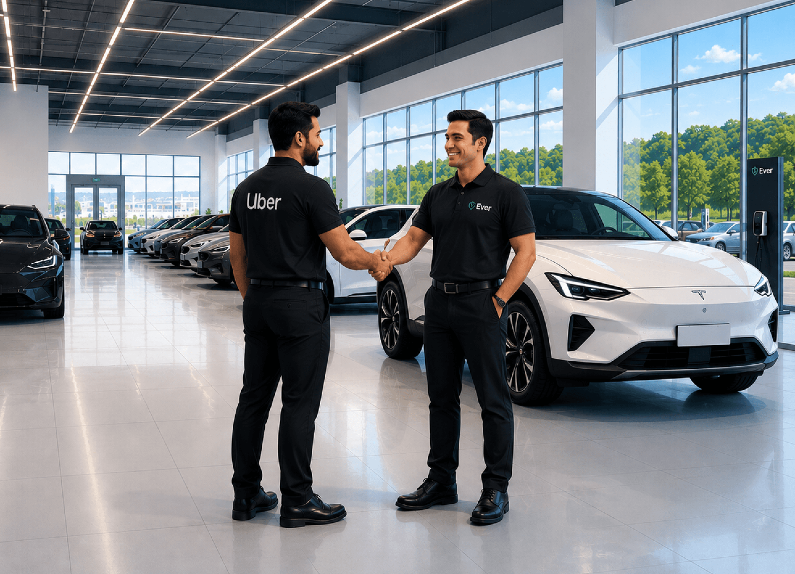 Ever showroom with electric vehicles